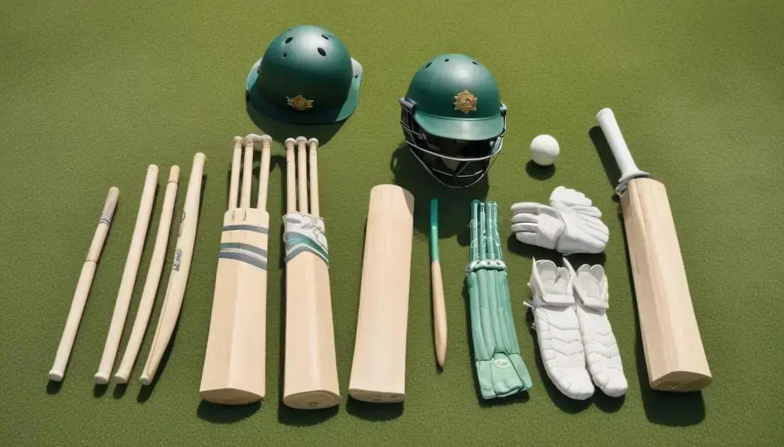 Equipamentos essenciais para jogar críquete
