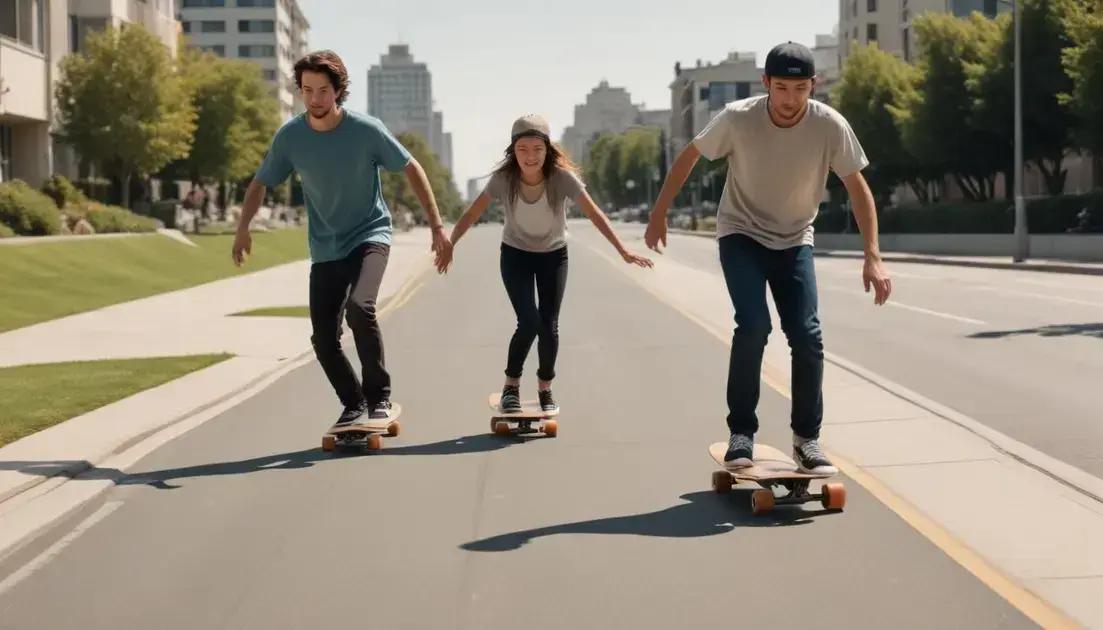Os benefícios de andar de skate longboard para iniciantes e experientes