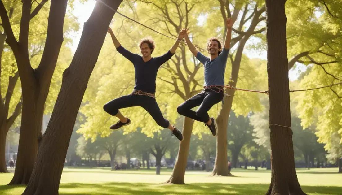 Slackline: como começar e os benefícios dessa prática divertida